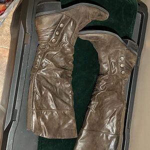 Brown Knee-High Leather Boots